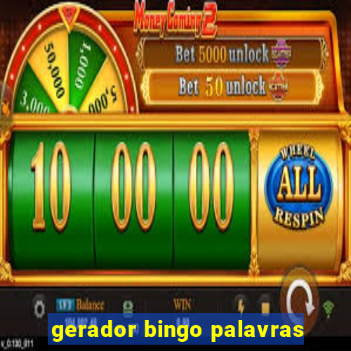 gerador bingo palavras